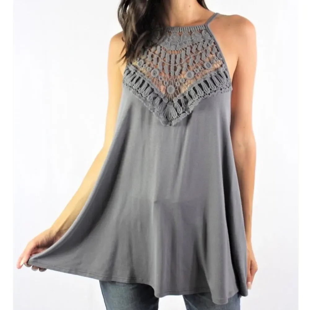 Relax Fit Embroidered Tank Top Sleeveless Size Large - Picture 3 of 8